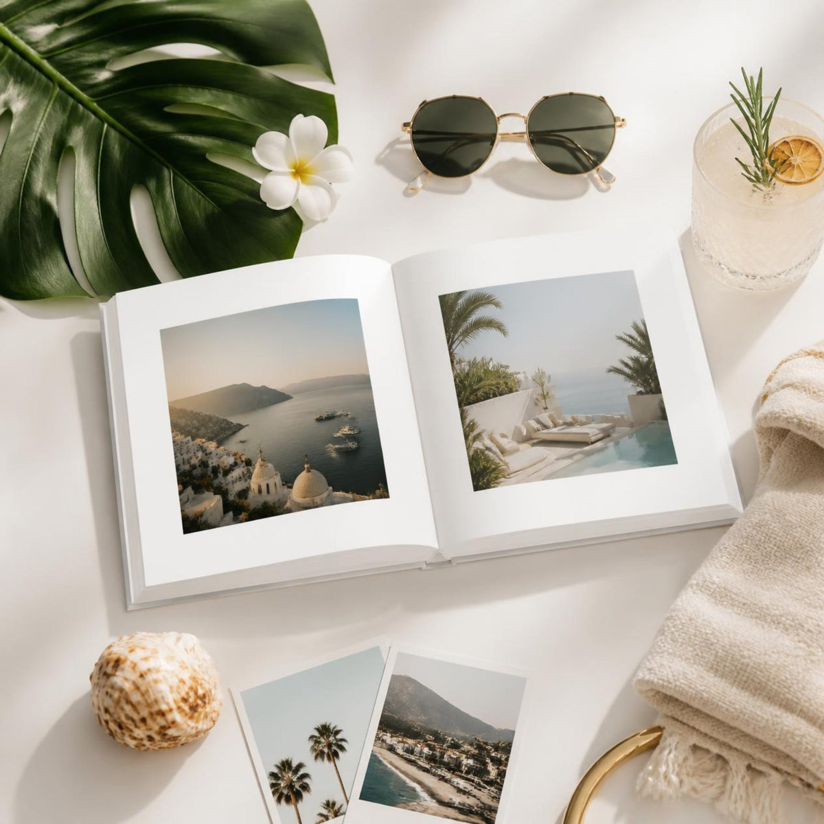 Premium personalised travel photo books for beach holidays, spa retreats and relaxing escapes